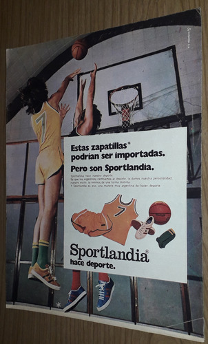 P86 Clipping Publicidad Zapatilllas Sportlandia Año 1973 (Usado)