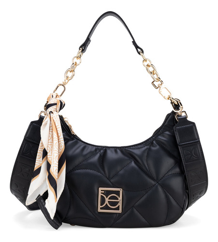 Bolsa Hobo Cloe Onsamy I Mediano Color Negro