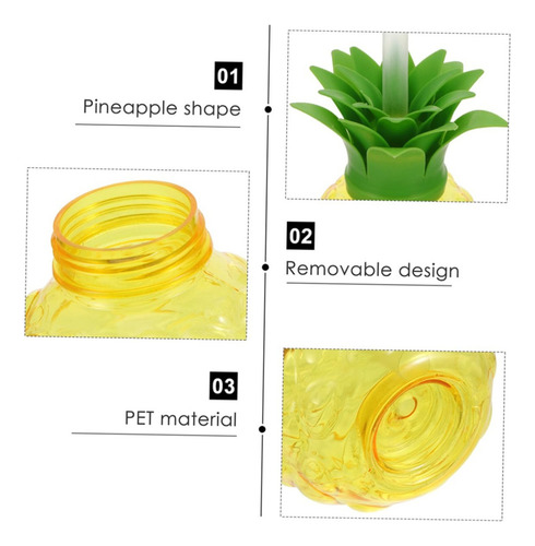 A 6 Pcs Vaso En Forma De Frutsi Vasos De Piña 500ml, Con