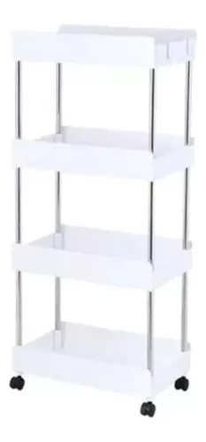 Ripley - VERDULERO ORGANIZADOR PLEGABLE PARA COCINA 4 PISOS CON RUEDAS  BLANCO 803V