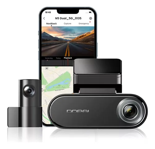 Câmera Veicular Frontal e Traseira DDPAI N5 Dual 4k+1080P Integra...
