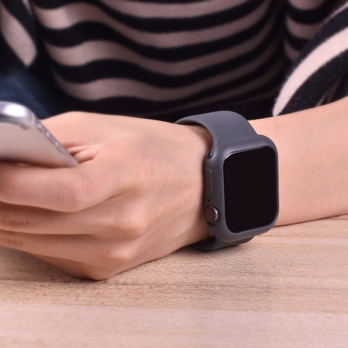 Imagem 3 de 10 de Capa Case Silicone Para Apple Watch + Pulseira 38/40/42/44mm