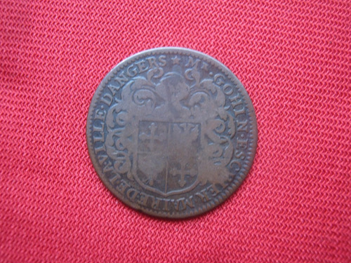 Ficha Token Villa De Angers Francia 1655 En Cobre 