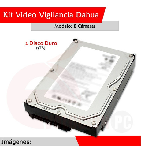 Kit Videovigilancia Cctv Dahua 8 Camaras 2mp + 3tb + Cables