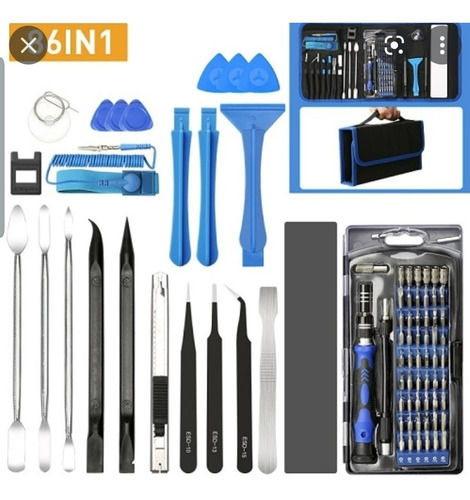 Imagen 1 de 4 de Kit Herramientas Desarmador Destornillador 86 Piezas +maleta