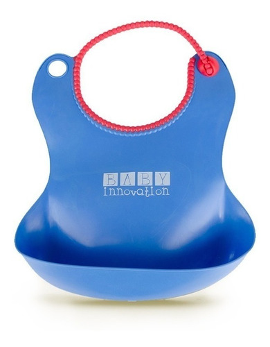 Baby Innovation Babero De Silicona Con Bolsillo Contenedor - Pañalera Arenita