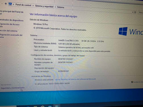 Laptop Empresarial Hp Core I5 Batería Nueva 8gb Ram 500gb Hd
