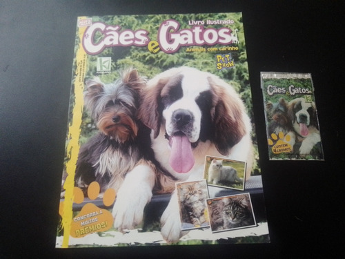 Álbum De Figurinhas Cães E Gatos Completo Envelope Lacrado 