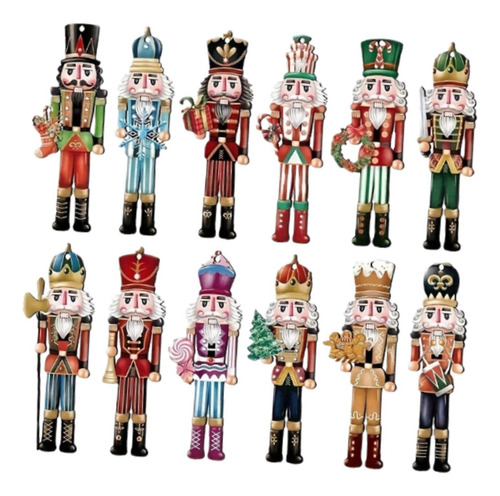 5 X 12 Figuras De Cascanueces, Adornos De Madera De