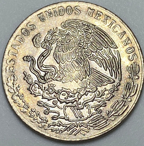 Mex14201 México 20 Centavos 1982 Unc Error Troquel Piv Ayff (Usado)