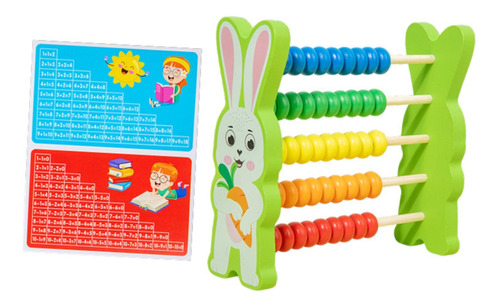 5 Filas Abacus De Madera Para Niños Matemáticas Contador