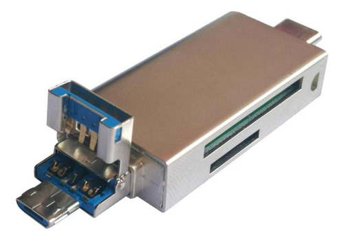 3 En 1 Unidad Adaptador De Tipo C Micro Usb Lector De