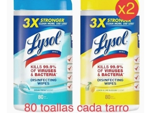 Tollitas Desinfectantes Lysol 2 Und