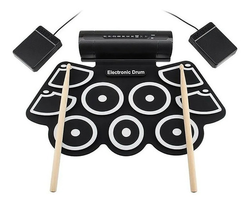 Imagen 4 de 10 de Bateria Electronica Musical Flexible 9 Pads Pedal + Parlante
