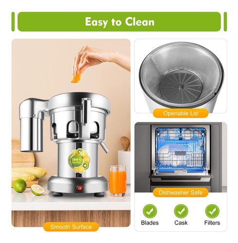 Extractor De Jugo Comercial De Alta Resistencia De 370 W