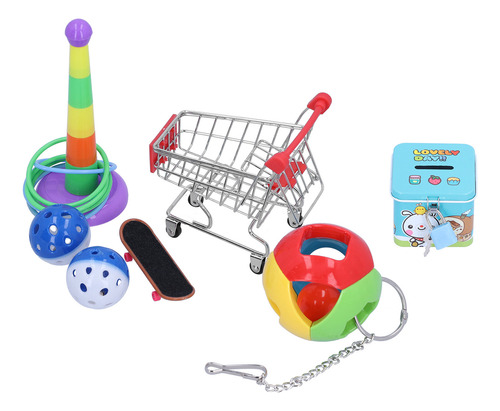 Juego De Juguetes Para Pájaros, 7 Piezas, Rompecabezas, Mini