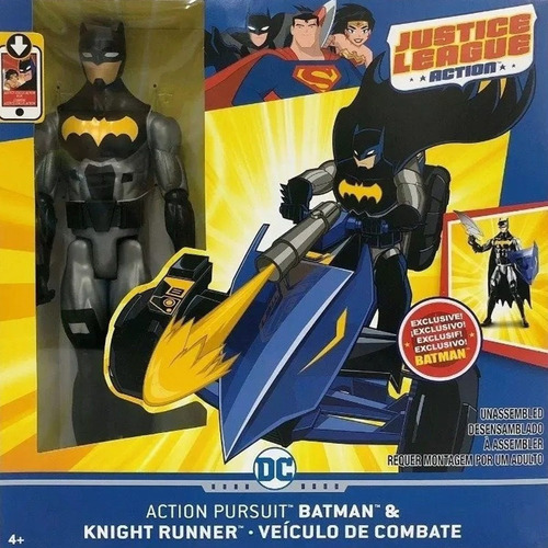 Dc Justice League Action: Batman + Vehículo Mattel Distri Lv