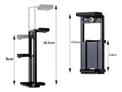 Suporte Meudome Para Tablet E Celular iPad 2 Em 1 Rosca 1/4 Cor Preto