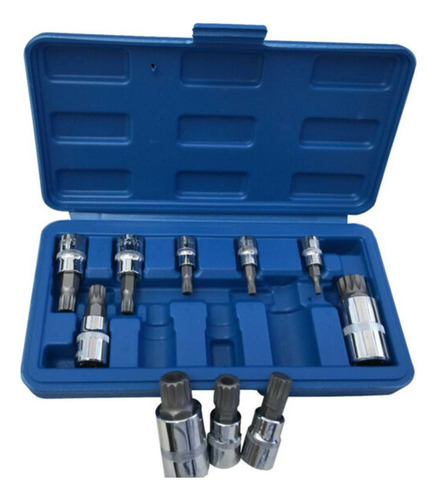 Para Conjunto Soquete Broca Canelada Tripla Quadrada Xzn