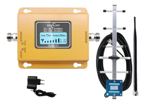 Amplificador Sinal Celular 850mhz 2g 3g Completo Sítio Rural