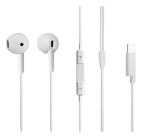 Fone De Ouvido Bright Intra-auricular Tipo C Fn593 - Branco