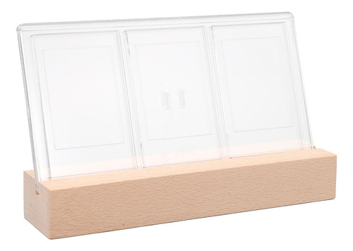 Marco De Fotos Con Base De Madera Y Panel Acrílico Transpare