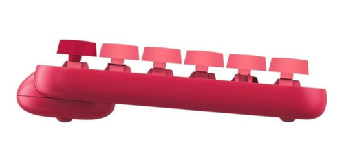 Imagen 3 de 5 de Outlet Teclado Logitech Pop Keys Mecanico Coral Rose
