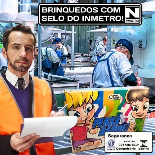 Grupobsrm Pais & Filhos Kit 2 Jogos De Tabuleiro e Cartas Pensa Rápido