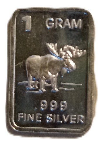 Lingote Plata Pura 1 Gramo Ciervo Con Cápsula