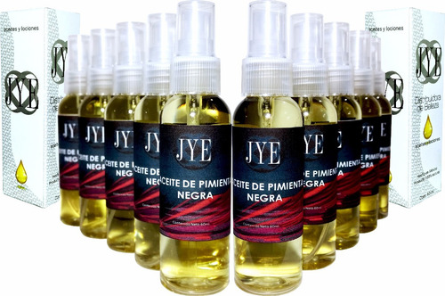 10 Botellas De Aceite Natural Jye Pimienta Negra Puro