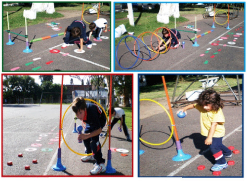 Imagen 4 de 10 de Kit Psicomotricidad Infantil Didactico 63 Piezas Vallas Aros