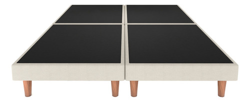 Base De Cama King Armable Modular Madera Colchón Recamara Beige