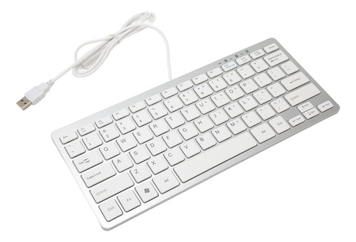 Teclado Usb Con Cable, 78 Teclas Tipo Tijera, 13 Indicadores