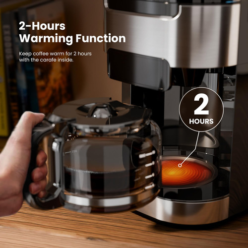 Cafetera De Goteo Digital De 10 Tazas De Kismile Con Matiner