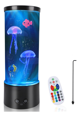 Lámpara De Mesa Led De Medusas, 12 Colores, Control Remoto -