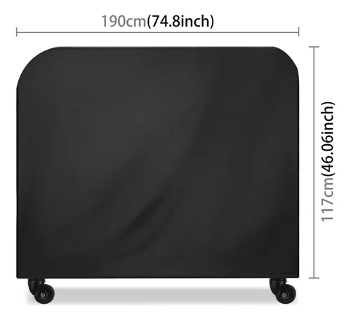 Funda negra impermeable para barbacoa de 190 x 71 x 117 cm