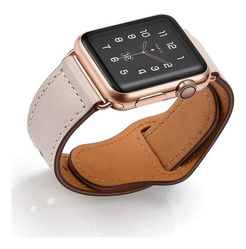 Correa 100% Cuero Genuino Lujo 4 Colores Para Apple Watch