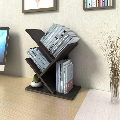 Estantería De Árbol De Libros De 3 Niveles Para Organización