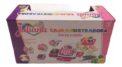 Caja Registradora Juliana Con Accesorios Y Micrófono 029 Color Rosa