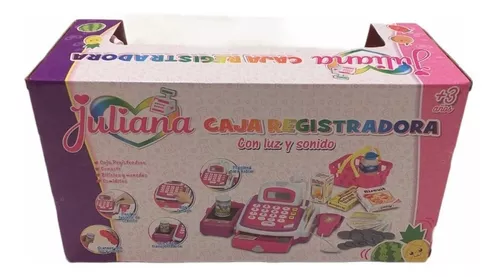 Caja Registradora Juliana Luz Y Sonido Accesorios Micrófono Color Rosa