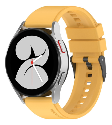 Correa De Reloj De Silicona Amarilla Para Samsung Galaxy Wat