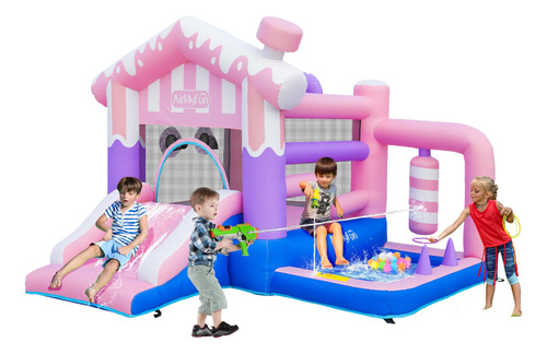 Airmyfun Casa De Rebote, Casa Inflable Con Tobogan, Casa De