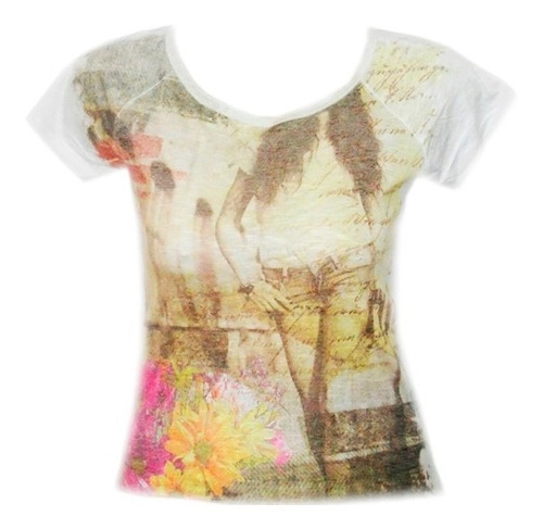 Camiseta Feminina Manga Curta Tam G2 Ref 1168