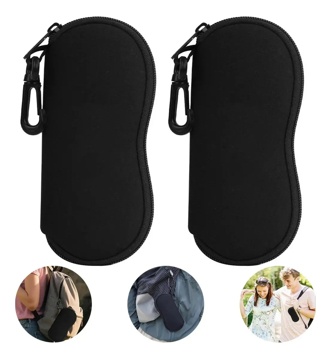 KUOAEAYE 2pzs Estuche Funda Lentes Impermeable Portátil Suave Ligera