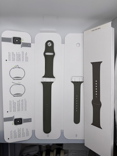 Apple Watch Series 7 45mm +celular Aço Inoxidável Cinza Grafite Lisa Verde-musgo Preto (Usado)