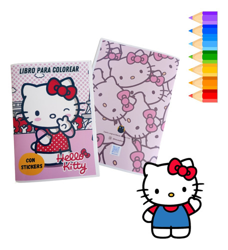 Libro Para Pintar Hello Kitty  Con Stickers