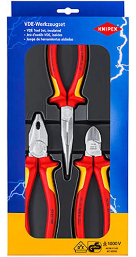 Jgo, Alicates Aislados 1000v. 3 Pzs. (002012) Knipex