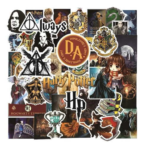 Harry Potter Calcomanias Estampas Stickers 5 Cm Hogwarts 