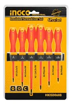 Comprar Set Destornilladores Electricos Aislado 6pcs Ingco Hkisd0608