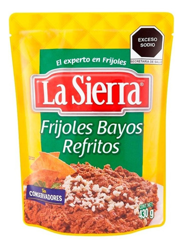 Frijoles Bayos La Sierra Refritos En Bolsa 430 G